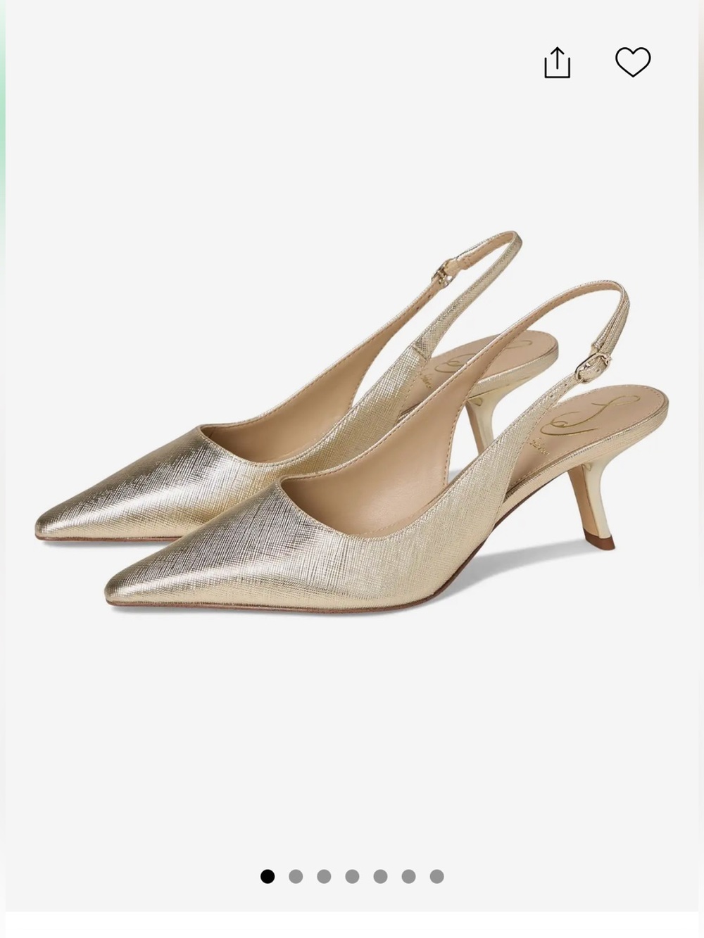 Sam Edelman Gold Leaf Faux Leather Bianka Slingback Pump